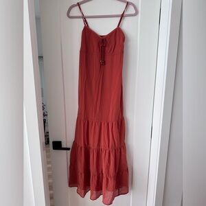 Long Burnt Orange Dress